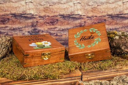 Schatzkiste Hochzeit personalisiert mit Deinem Wunschtext - Holzkiste