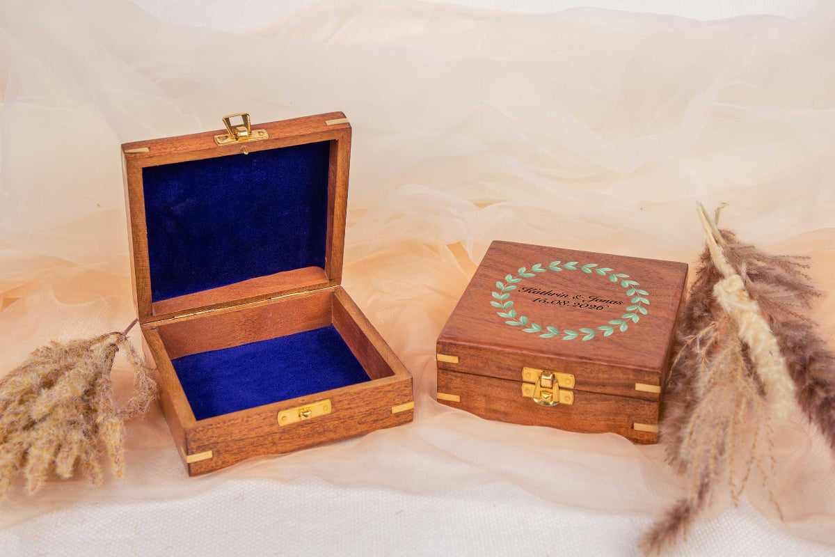 Schatzkiste Hochzeit personalisiert mit Deinem Wunschtext - Holzkiste