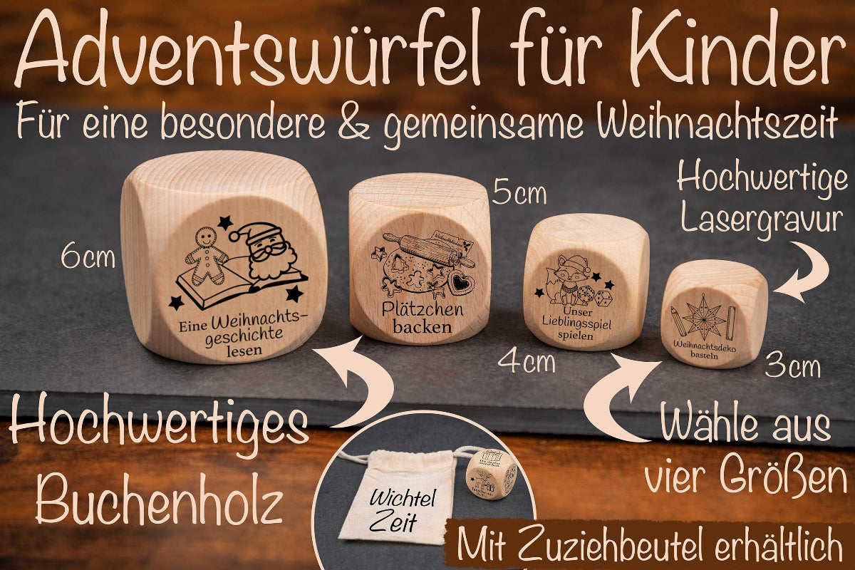Adventswürfel für Kinder personalisiert • Adventsritual