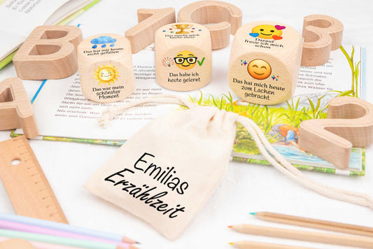 Erzählwürfel für Kinder mit bunten Motiven