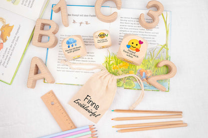 Erzählwürfel für Kinder mit bunten Motiven