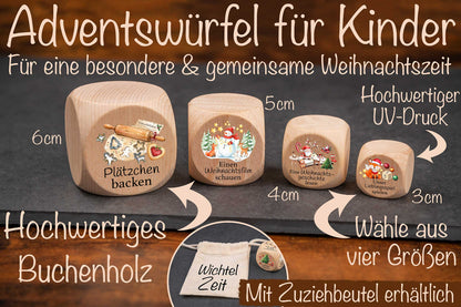 Adventswürfel für Kinder personalisiert • Gemeinsame Weihnachtsaktivitäten
