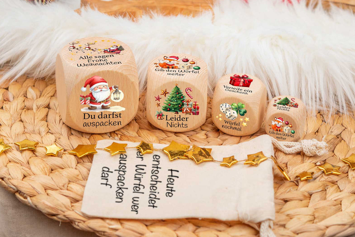 Adventswürfel für Kinder personalisiert • Gemeinsame Weihnachtsaktivitäten