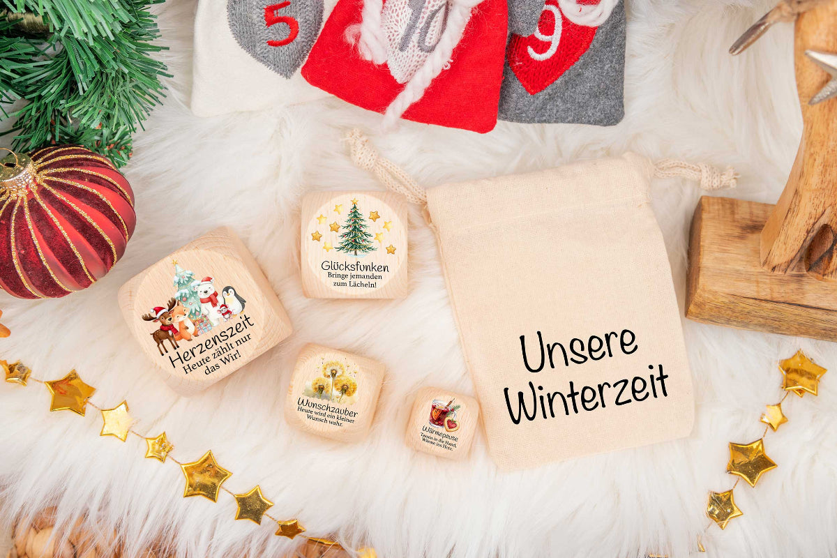 Adventswürfel für Kinder personalisiert • Gemeinsame Weihnachtsaktivitäten