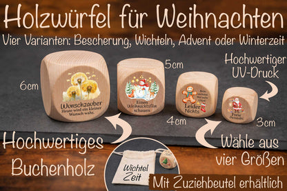 Bescherungswürfel für Weihnachten personalisiert • Heiligabend Bescherung