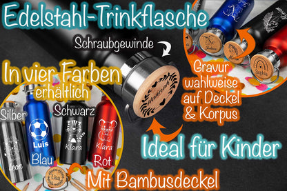 Trinkflasche personalisiert mit Name für Kinder