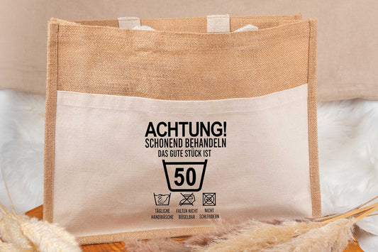 Tasche aus Jute personalisiert mit vielen Designs - Einkaufstasche