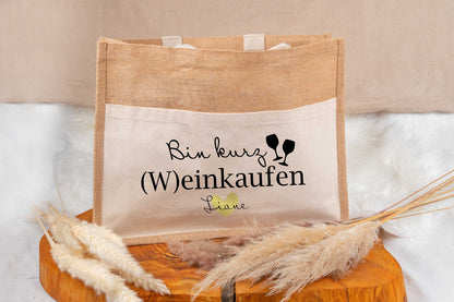 Tasche aus Jute personalisiert mit vielen Designs - Einkaufstasche