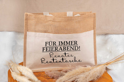 Tasche aus Jute personalisiert mit vielen Designs - Einkaufstasche