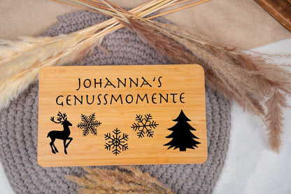 Keksdose personalisiert mit Namen und Bambusdeckel - Plätzchendose