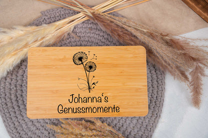 Keksdose personalisiert mit Namen und Bambusdeckel - Vorratsdose