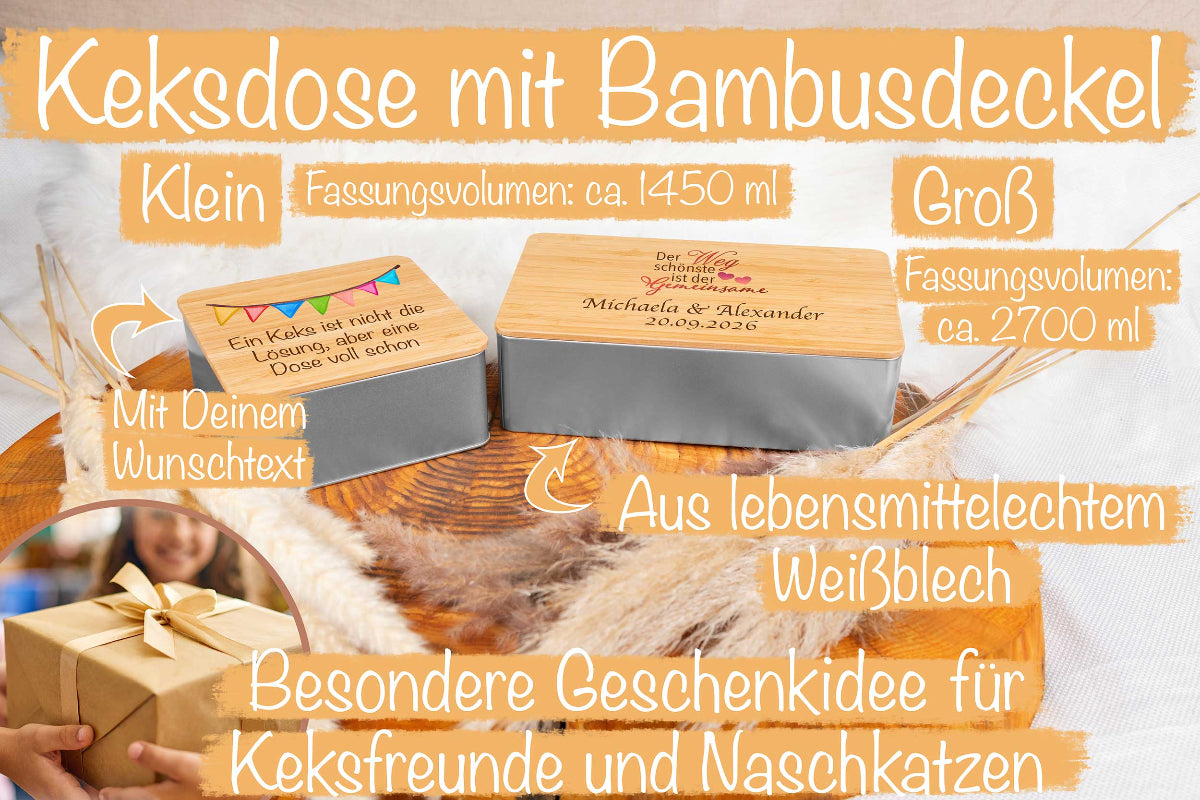 Keksdose mit Namen personalisiert - Vorratsdose