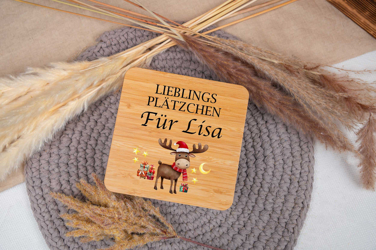 Keksdose Weihnachten mit Namen personalisiert - Plätzchendose