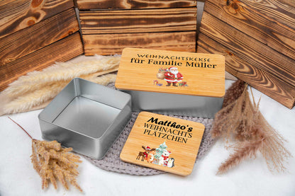Keksdose Weihnachten mit Namen personalisiert - Plätzchendose