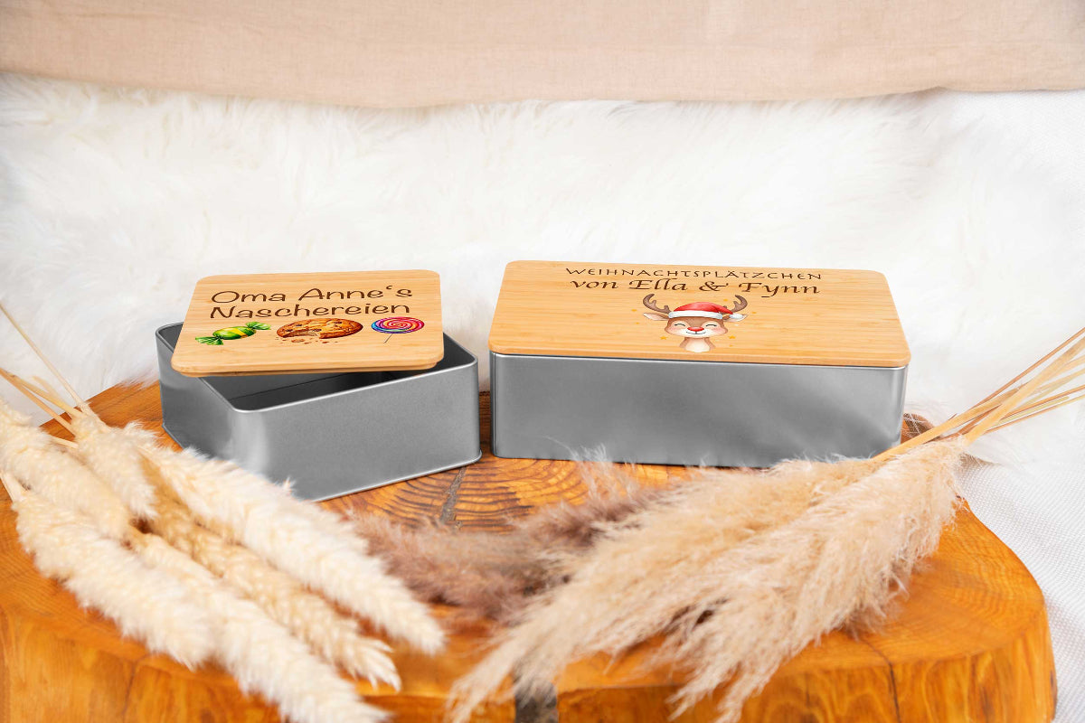 Keksdose Weihnachten mit Namen personalisiert - Plätzchendose