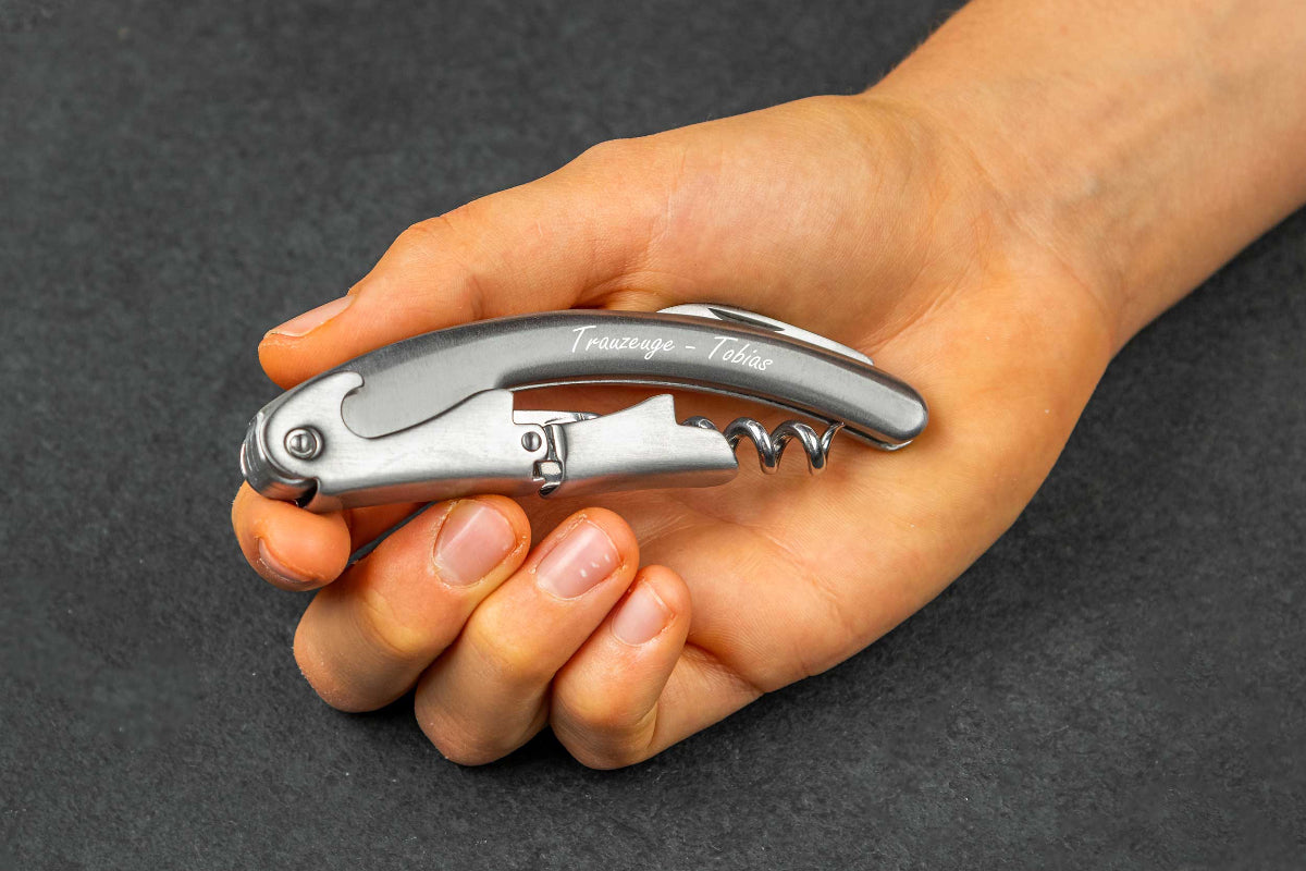 Premium Kellnermesser personalisiert mit Gravur aus Edelstahl