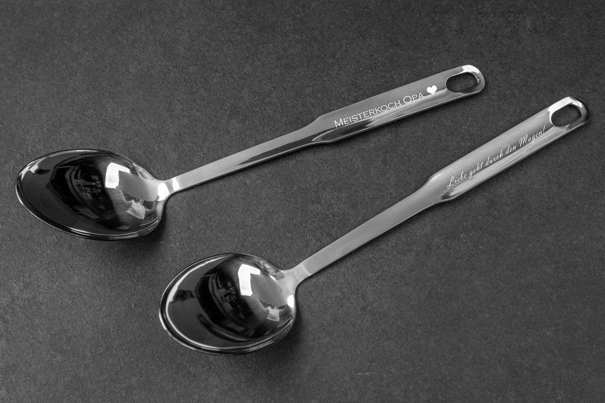 Edelstahl-Kochlöffel mit Deiner Wunschgravur