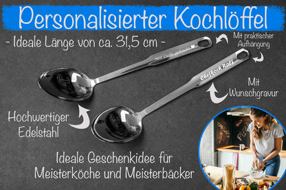 Edelstahl-Kochlöffel mit Deiner Wunschgravur