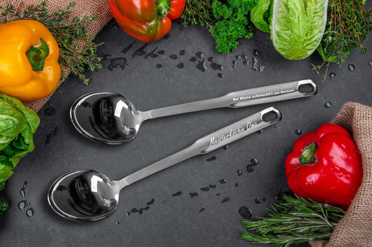 Edelstahl-Kochlöffel mit Deiner Wunschgravur