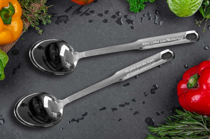Edelstahl-Kochlöffel mit Deiner Wunschgravur
