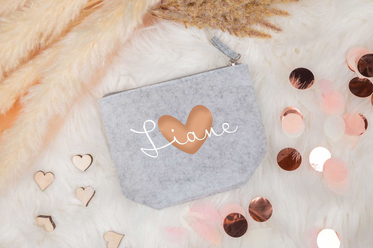 Kosmetiktasche Kulturbeutel personalisiert mit Name in zwei Größen