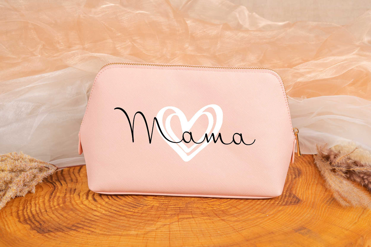 Kosmetiktasche aus Kunstleder personalisiert mit Namen