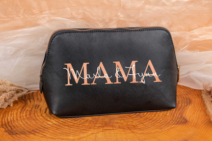 Kosmetiktasche aus Kunstleder personalisiert mit Namen