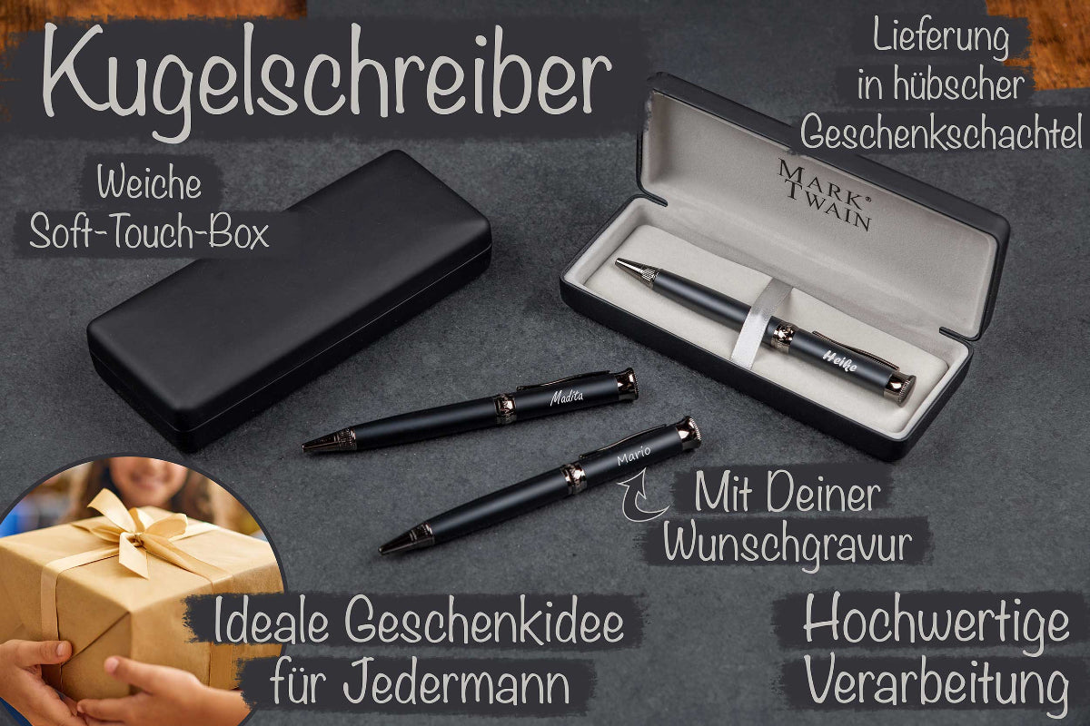 Personalisierter Premium Metall Kugelschreiber mit Gravur