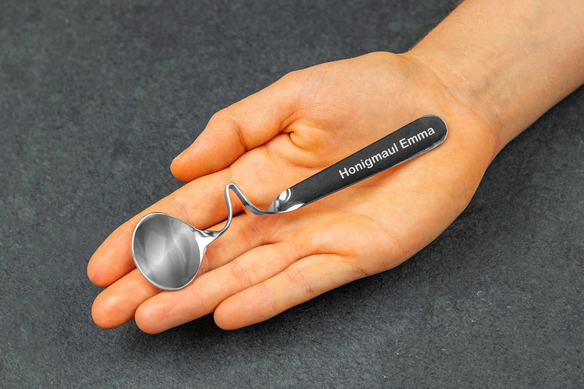 Edelstahl Honiglöffel Marmeladenlöffel personalisiert