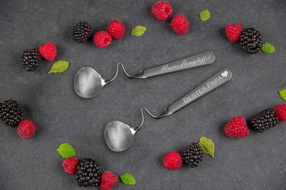 Edelstahl Honiglöffel Marmeladenlöffel personalisiert