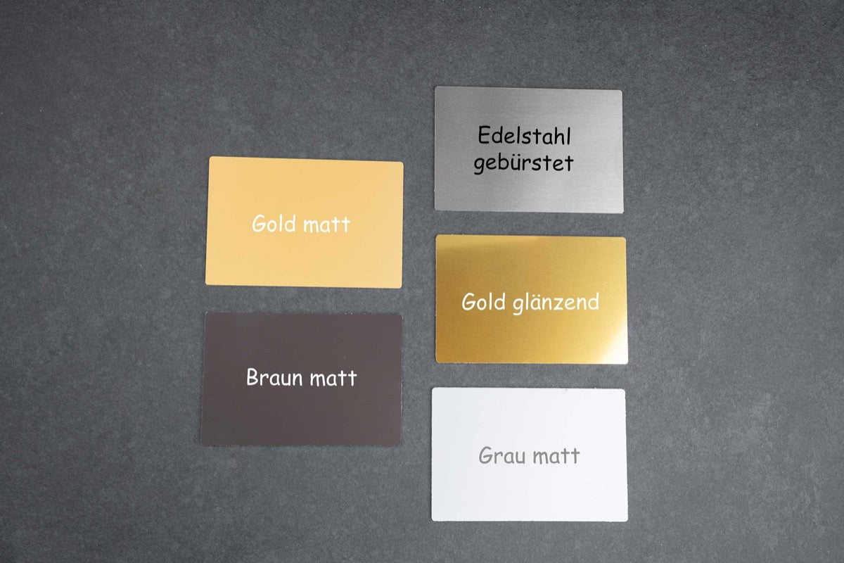 Personalisiertes Klingelschild Türschild Namensschild Briefkastenschild mit Familienfiguren