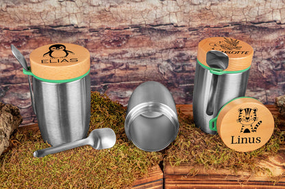 Müslibecher personalisiert für Kinder - Thermobecher, Brotdose