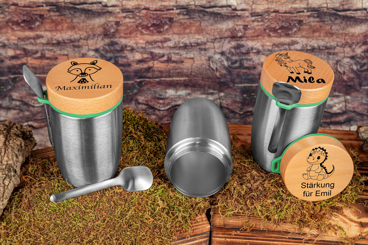 Müslibecher personalisiert für Kinder - Thermobecher, Brotdose