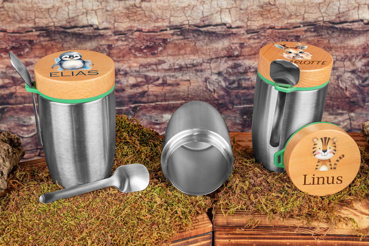 Müslibecher personalisiert für Kinder - Thermobecher, Brotdose