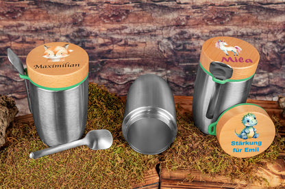 Müslibecher personalisiert für Kinder - Thermobecher, Brotdose