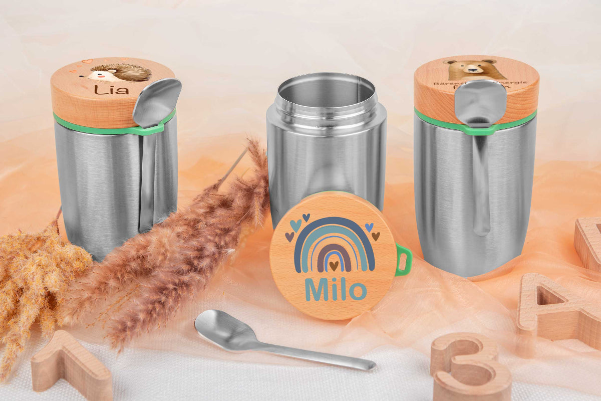 Müslibecher personalisiert für Kinder - Thermobecher, Brotdose