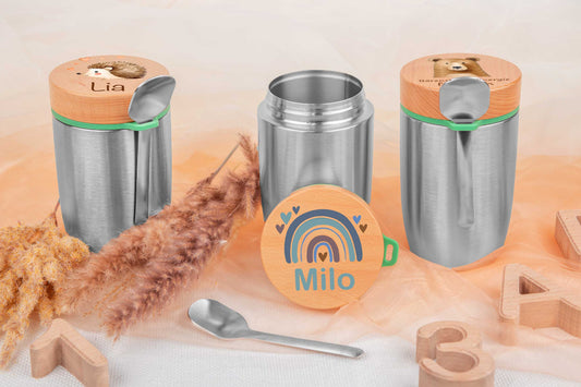 Müslibecher personalisiert für Kinder - Thermobecher, Brotdose