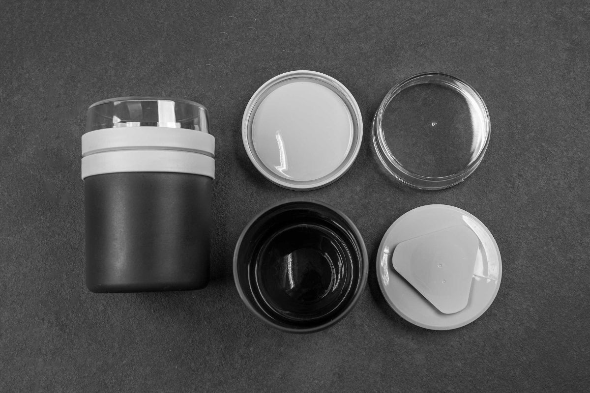 Müslibecher personalisiert aus Kunststoff • Brotdose