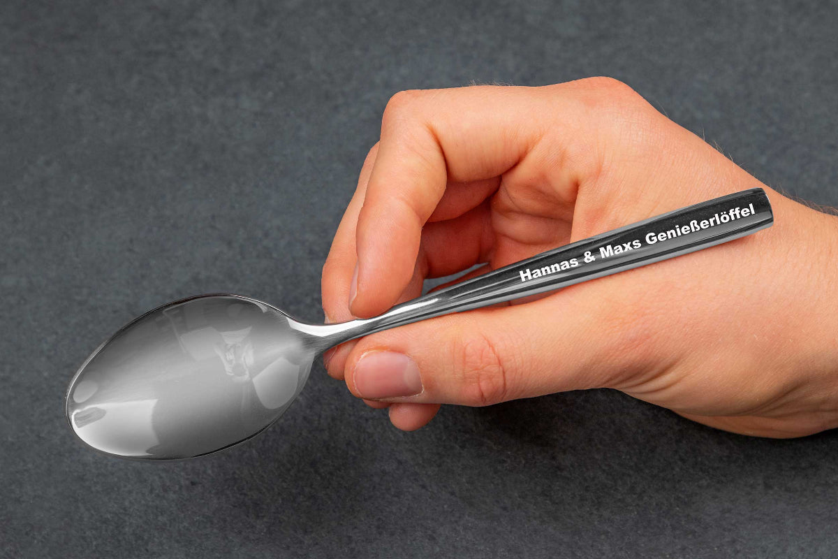Personalisierter Müslilöffel & Joghurtlöffel aus Edelstahl mit Gravur