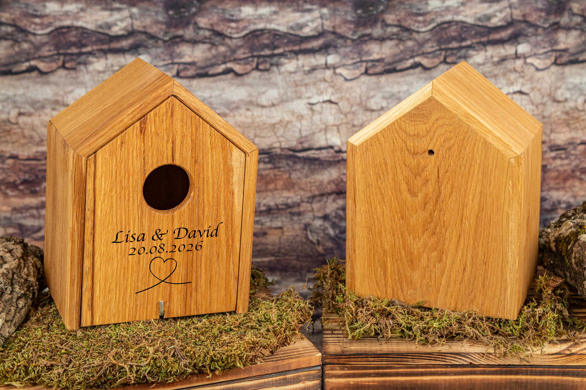 Nistkasten personalisiert mit Gravur