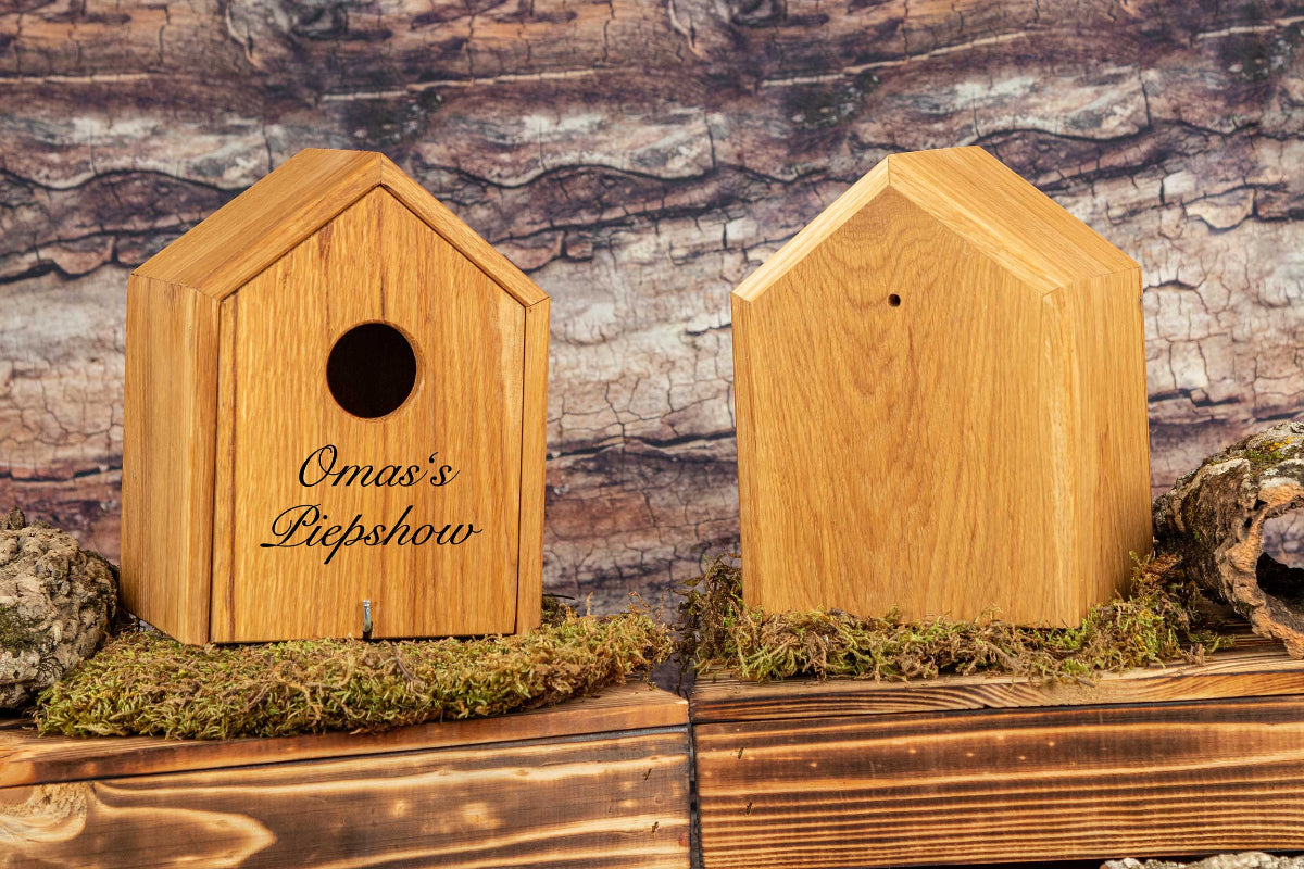 Nistkasten personalisiert mit Gravur