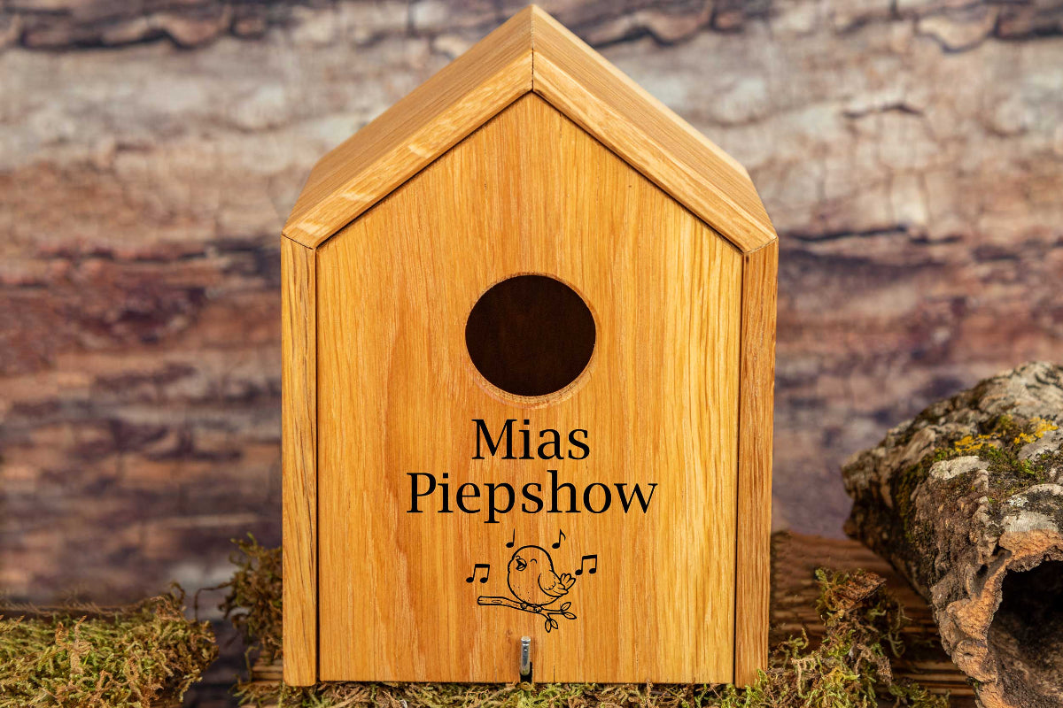 Nistkasten personalisiert mit Gravur