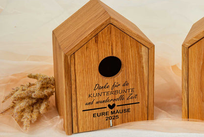 Nistkasten personalisiert mit Gravur