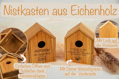 Nistkasten personalisiert mit Gravur