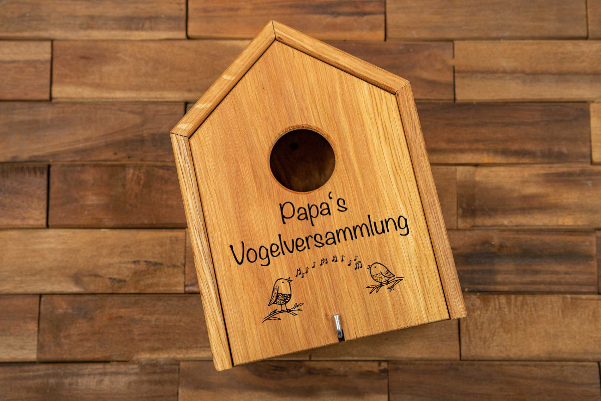 Nistkasten personalisiert mit Gravur