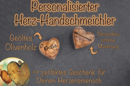 Handschmeichler personalisiert aus Olivenholz