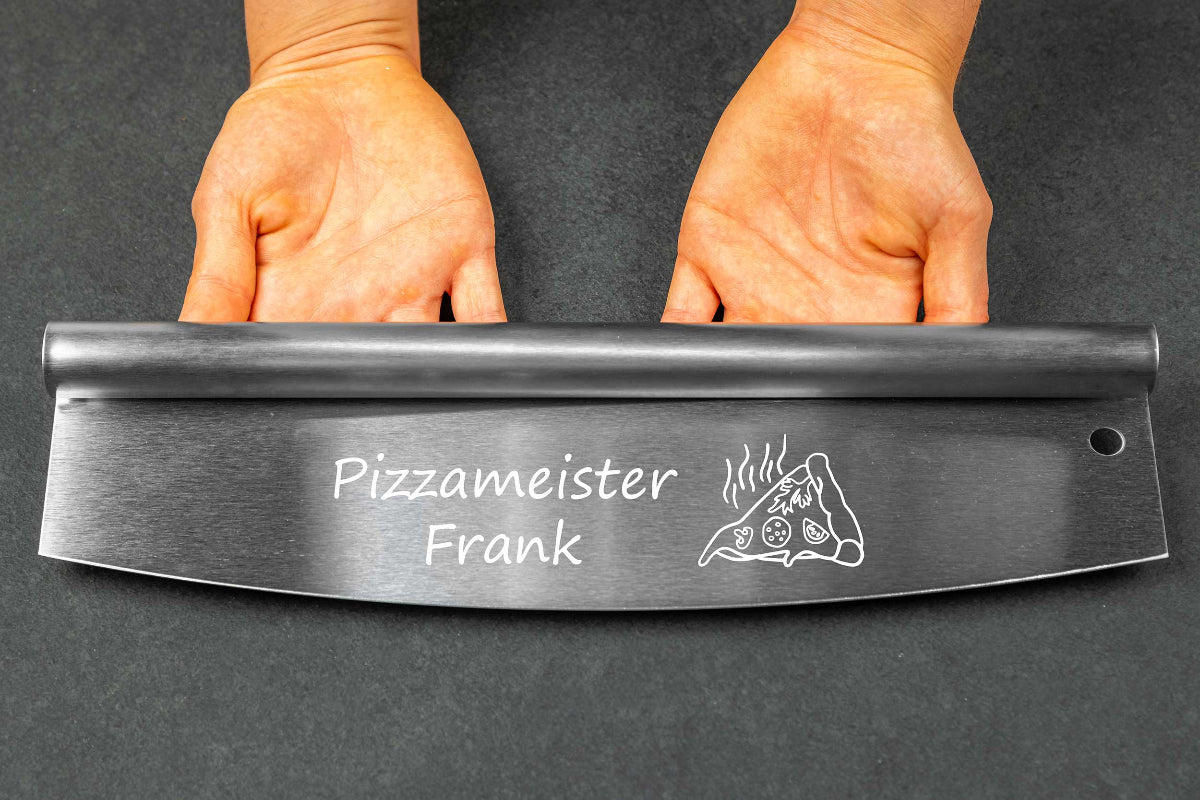 Premium Pizzamesser personalisiert aus Edelstahl