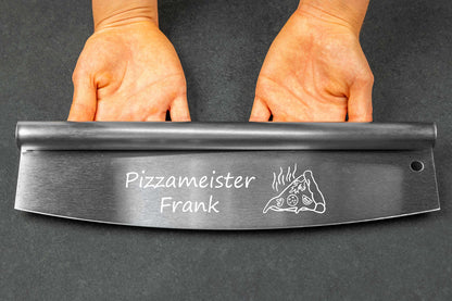Premium Pizzamesser personalisiert aus Edelstahl