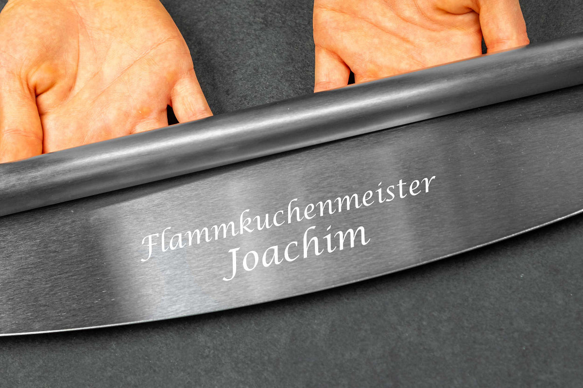 Premium Pizzamesser personalisiert aus Edelstahl