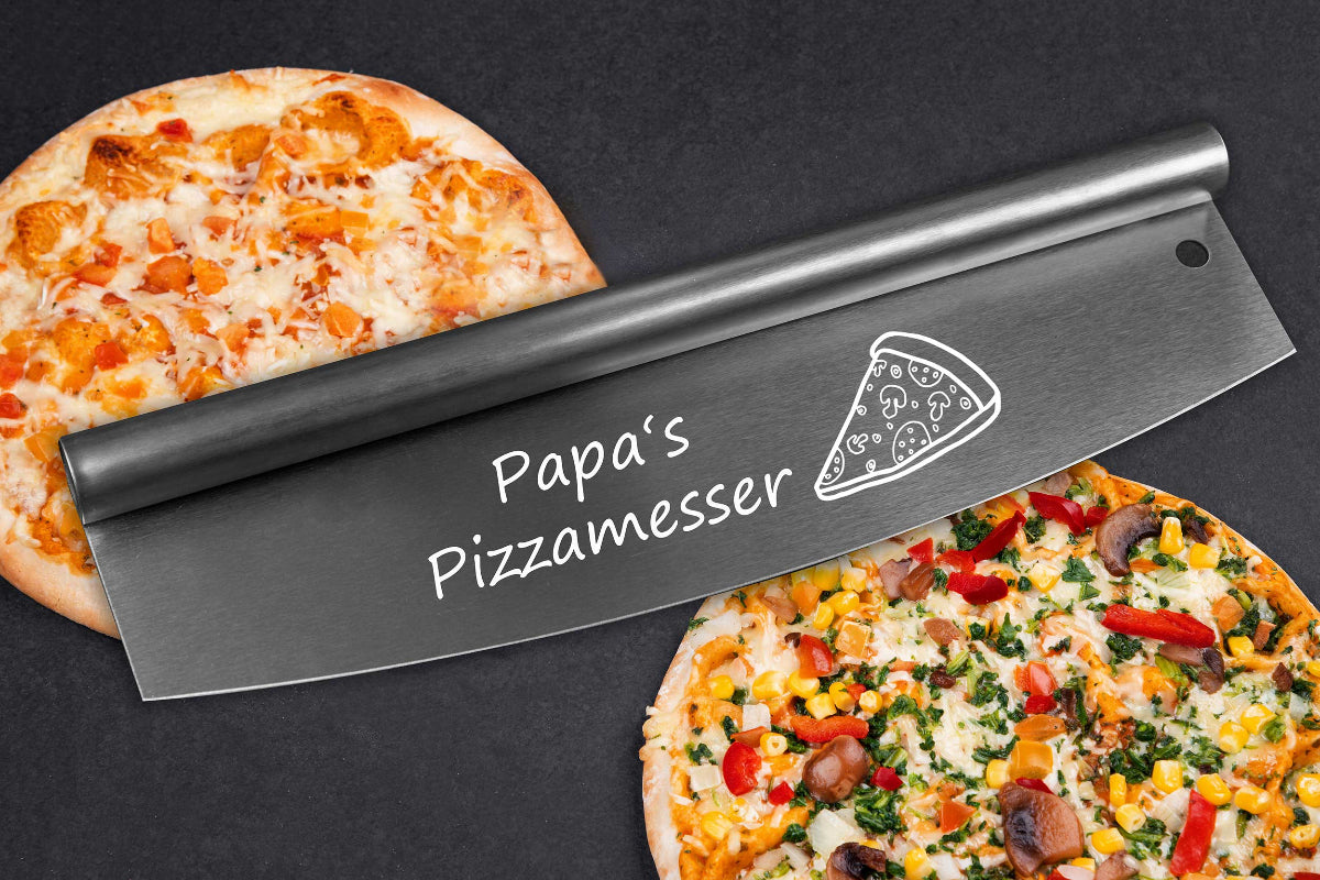 Premium Pizzamesser personalisiert aus Edelstahl
